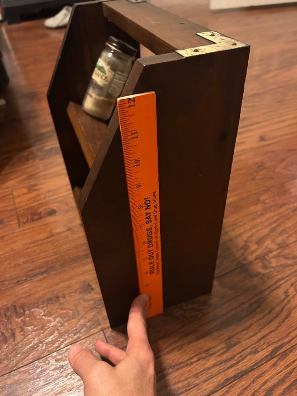 Vgt Wooden Countertop Spice Rack - Dark Brown - Picture 4 of 5